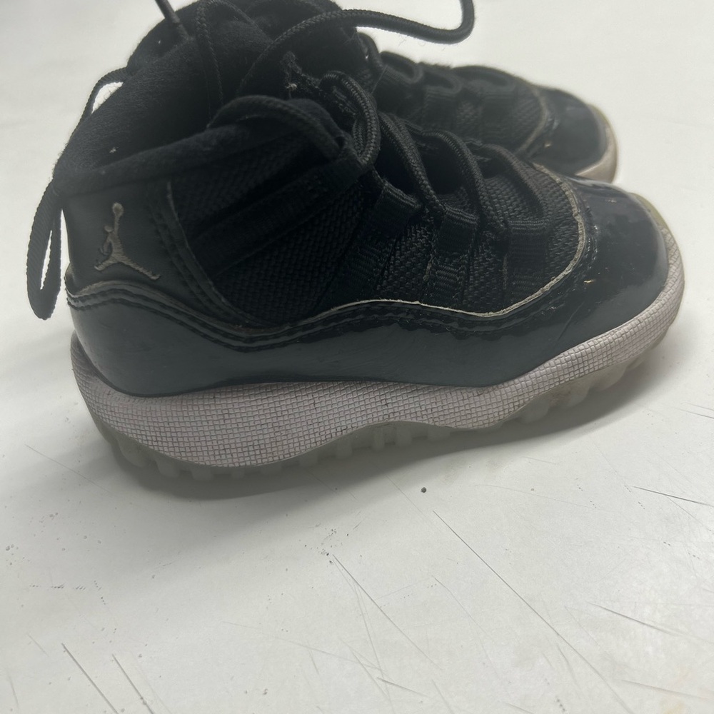 Jordan Black and White Sneakers with Patent Leather